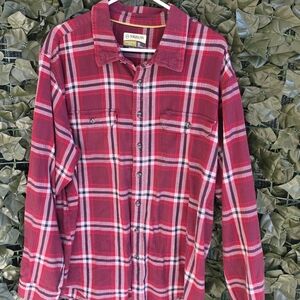 Magellan Outdoors Red Plaid Button-Up Shirt